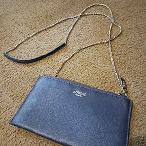 Sorial blue small chained purse